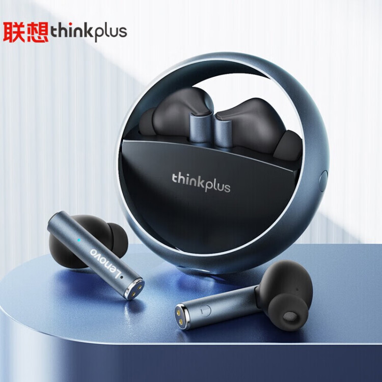 联想（Lenovo）LP60无线蓝牙耳机入耳式电竞游戏运动型男款高品质适用苹果华为 黑银色